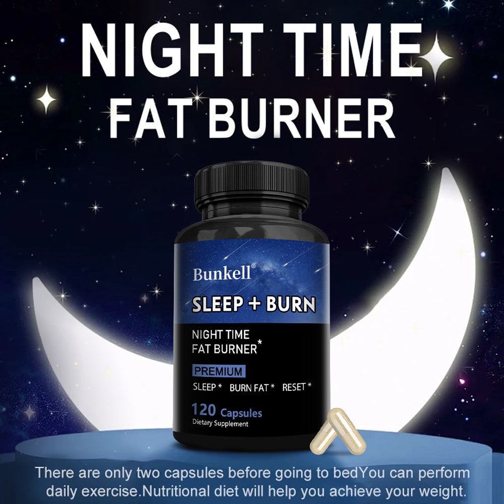Bunkell® Sleep + Burn – Nighttime Fat Burner Dietary Supplement | 30/60/120 Capsules