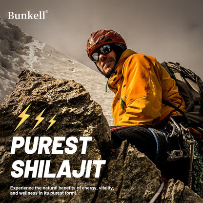 Bunkell® Shilajit Ashwagandha Complex – 15,250mg 8-in-1 Herbal Blend with Rhodiola, Panax Ginseng & Ginkgo Biloba | 30 / 60 / 120 Capsules