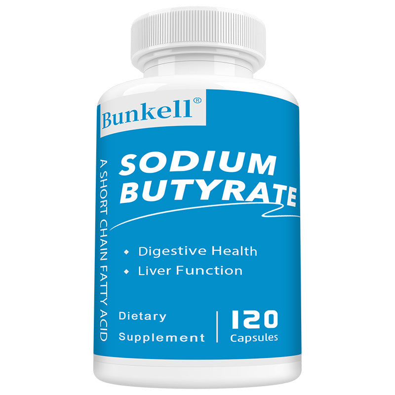 Bunkell® Sodium Butyrate – Short-Chain Fatty Acid for Digestive & Liver Health Support | 30 / 60 / 120 Capsules