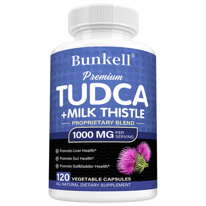 Bunkell® Premium TUDCA + Milk Thistle 1000 mg – Liver & Gut Health Support | 30/60/120 Capsules