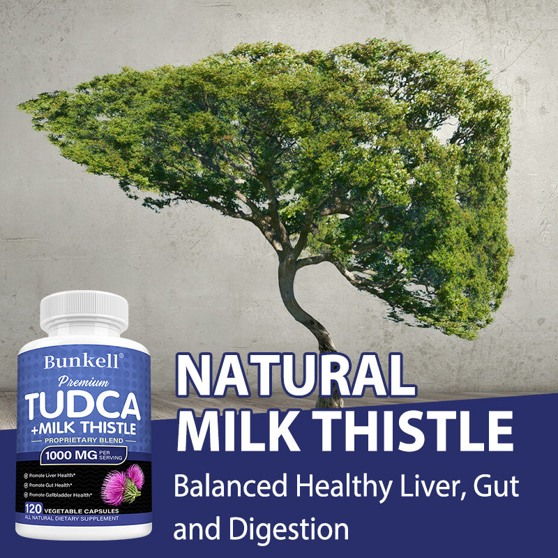 Bunkell® Premium TUDCA + Milk Thistle 1000 mg – Liver & Gut Health Support | 30/60/120 Capsules