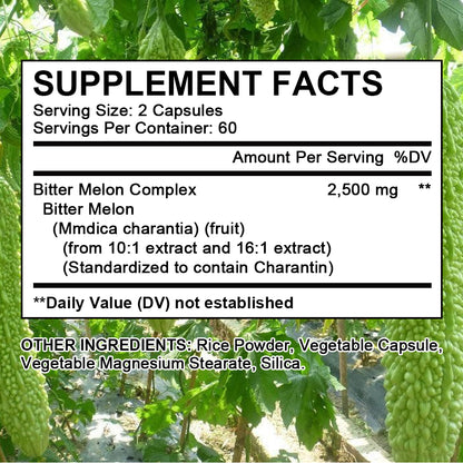 Bunkell® Bitter Melon Complex – 2,500mg Botanical Blend for Metabolic & Wellness Support | 30 / 60 / 120 Capsules