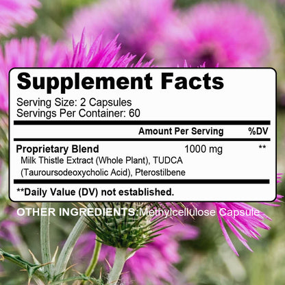 Bunkell® Premium TUDCA + Milk Thistle 1000 mg – Liver & Gut Health Support | 30/60/120 Capsules