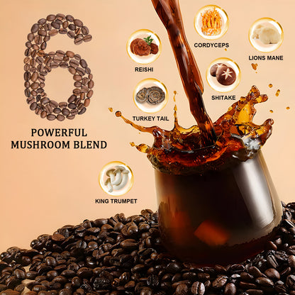 Bunkell 6 Mushroom Coffee Blend – Lion’s Mane & Reishi | 30 Servings