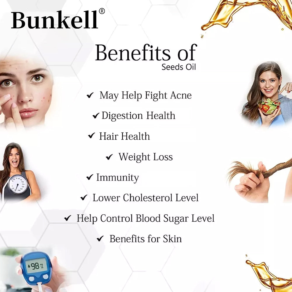 Bunkell® Black Seed Oil 1500mg – Cold-Pressed Black Seed Oil for Immune, Joint & Digestive Support | 30 / 60 / 120 Capsules