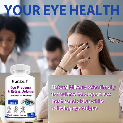 Bunkell® Eye Pressure & Retina Defense 120 mg – Vision & Retina Health Support | 30/60/120 Capsules