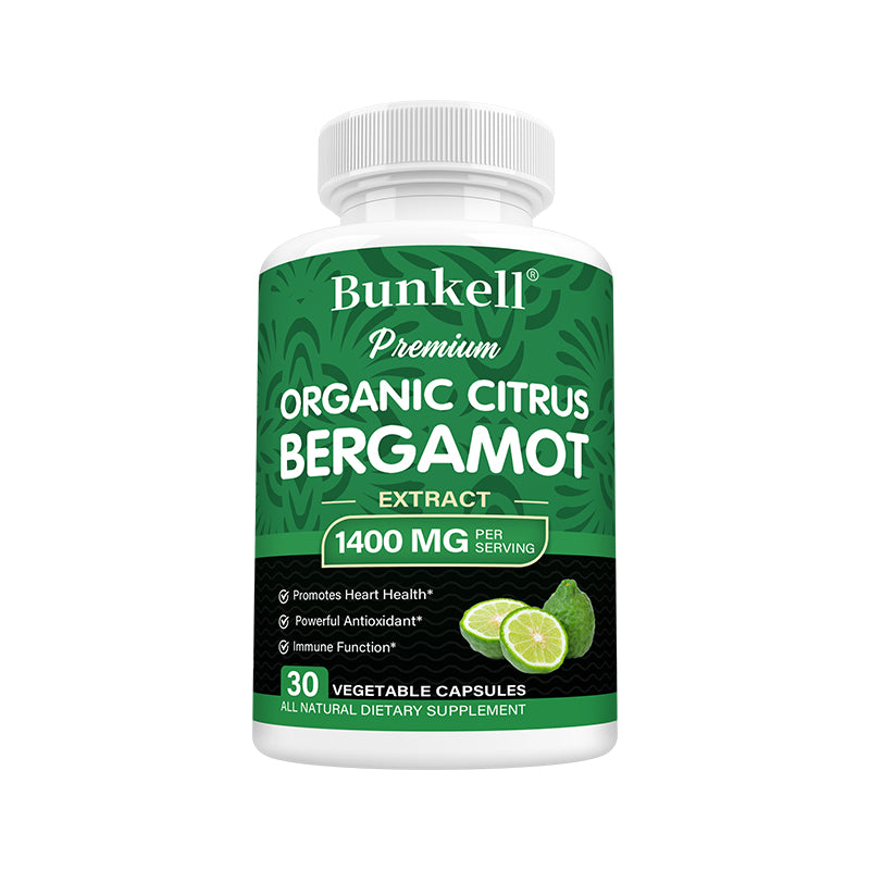 Bunkell® Premium Organic Citrus Bergamot Extract 1400 mg – Heart & Antioxidant Support | 30/60/120 Capsules