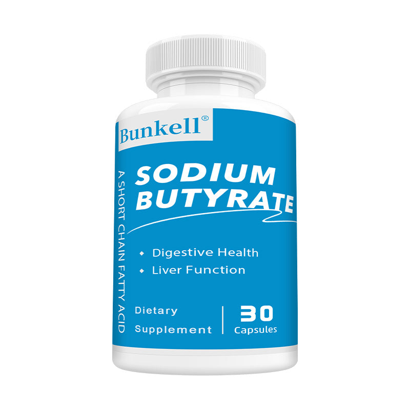 Bunkell® Sodium Butyrate – Short-Chain Fatty Acid for Digestive & Liver Health Support | 30 / 60 / 120 Capsules