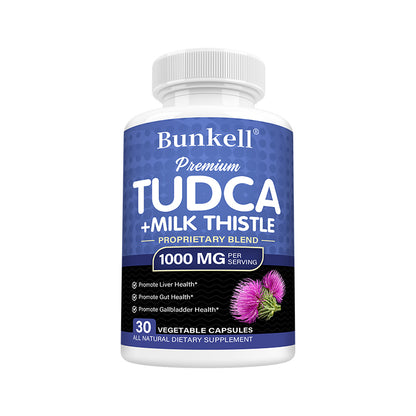 Bunkell® Premium TUDCA + Milk Thistle 1000 mg – Liver & Gut Health Support | 30/60/120 Capsules