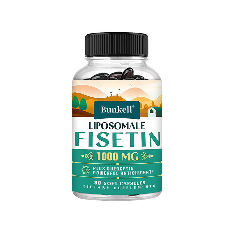 Bunkell® Liposomal Fisetin 1000mg – With Quercetin for Antioxidant & Cellular Health Support | 30 / 60 / 120 Soft Capsules