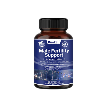 Bunkell® Male Fertility Support – Folate, Maca Root & D-Aspartic Acid for Men’s Wellness | 30 / 60 / 120 Capsules