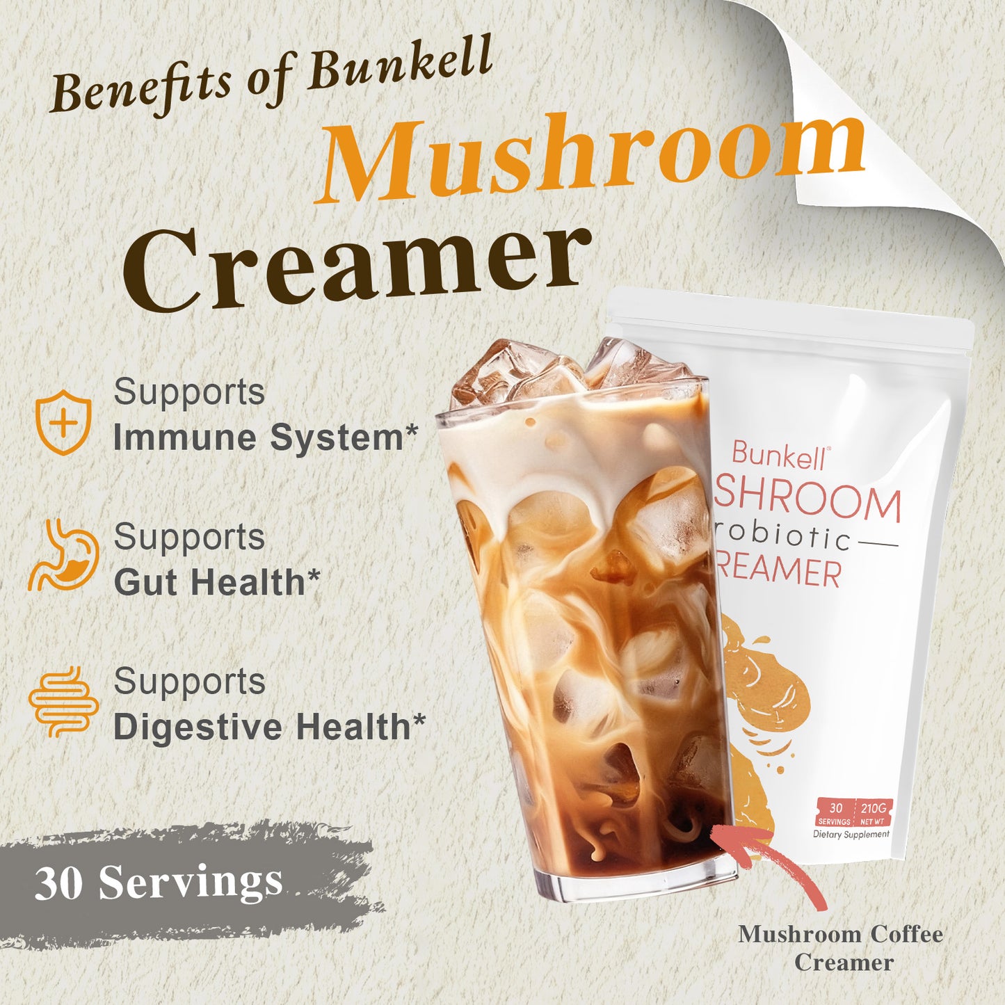 Bunkell Adaptogenic Coffee Creamer | 30 Servings