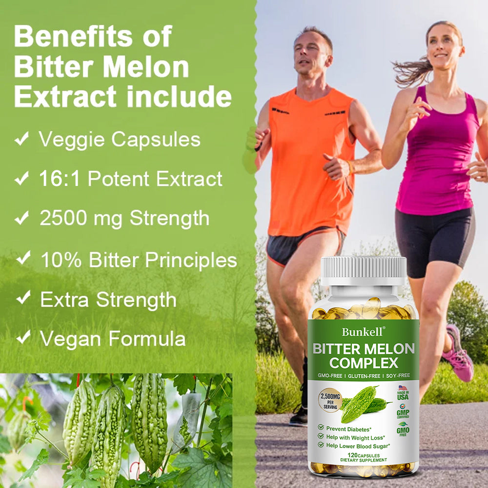 Bunkell® Bitter Melon Complex – 2,500mg Botanical Blend for Metabolic & Wellness Support | 30 / 60 / 120 Capsules