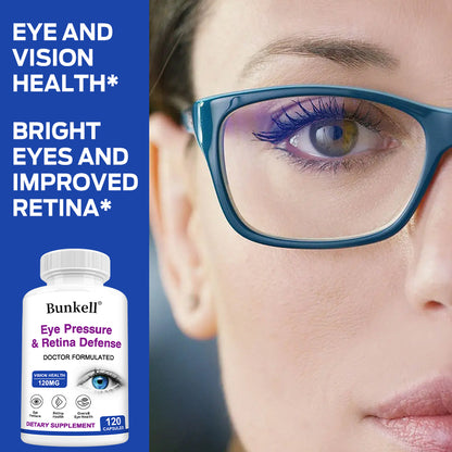 Bunkell® Eye Pressure & Retina Defense 120 mg – Vision & Retina Health Support | 30/60/120 Capsules
