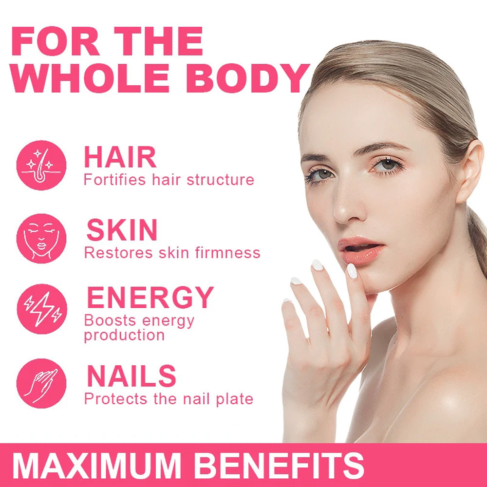 Bunkell® Multi Collagen – Types I, II, III, V, X with Biotin & Hyaluronic Acid | 30/60/120 Capsules