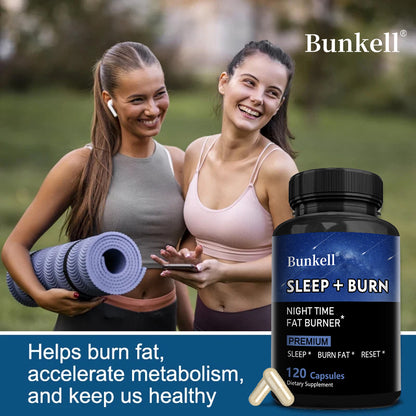 Bunkell® Sleep + Burn – Nighttime Fat Burner Dietary Supplement | 30/60/120 Capsules