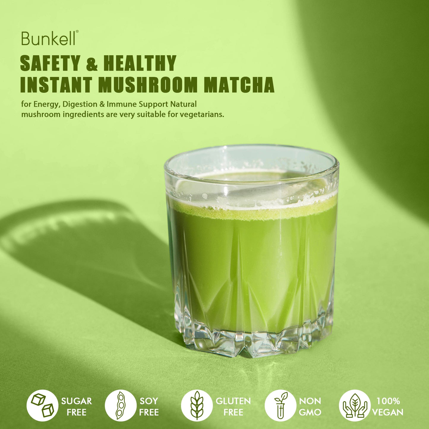 Bunkell Japanese Matcha Mushroom Blend | 30 Servings