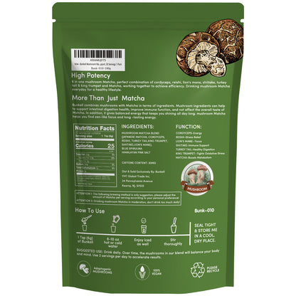 Bunkell Japanese Matcha Mushroom Blend | 30 Servings