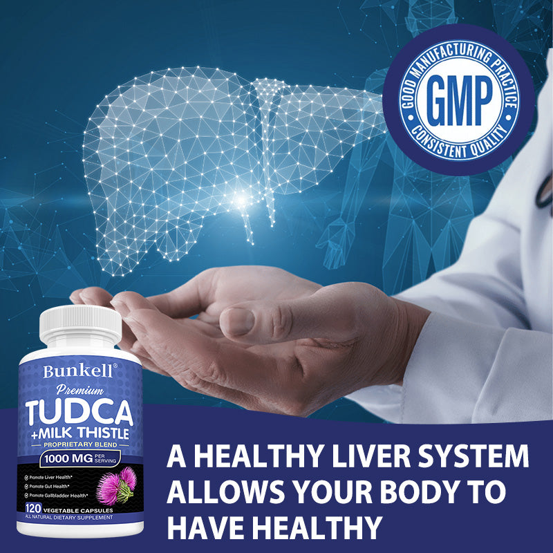 Bunkell® Premium TUDCA + Milk Thistle 1000 mg – Liver & Gut Health Support | 30/60/120 Capsules