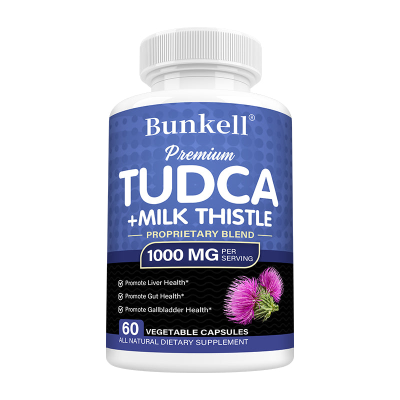 Bunkell® Premium TUDCA + Milk Thistle 1000 mg – Liver & Gut Health Support | 30/60/120 Capsules