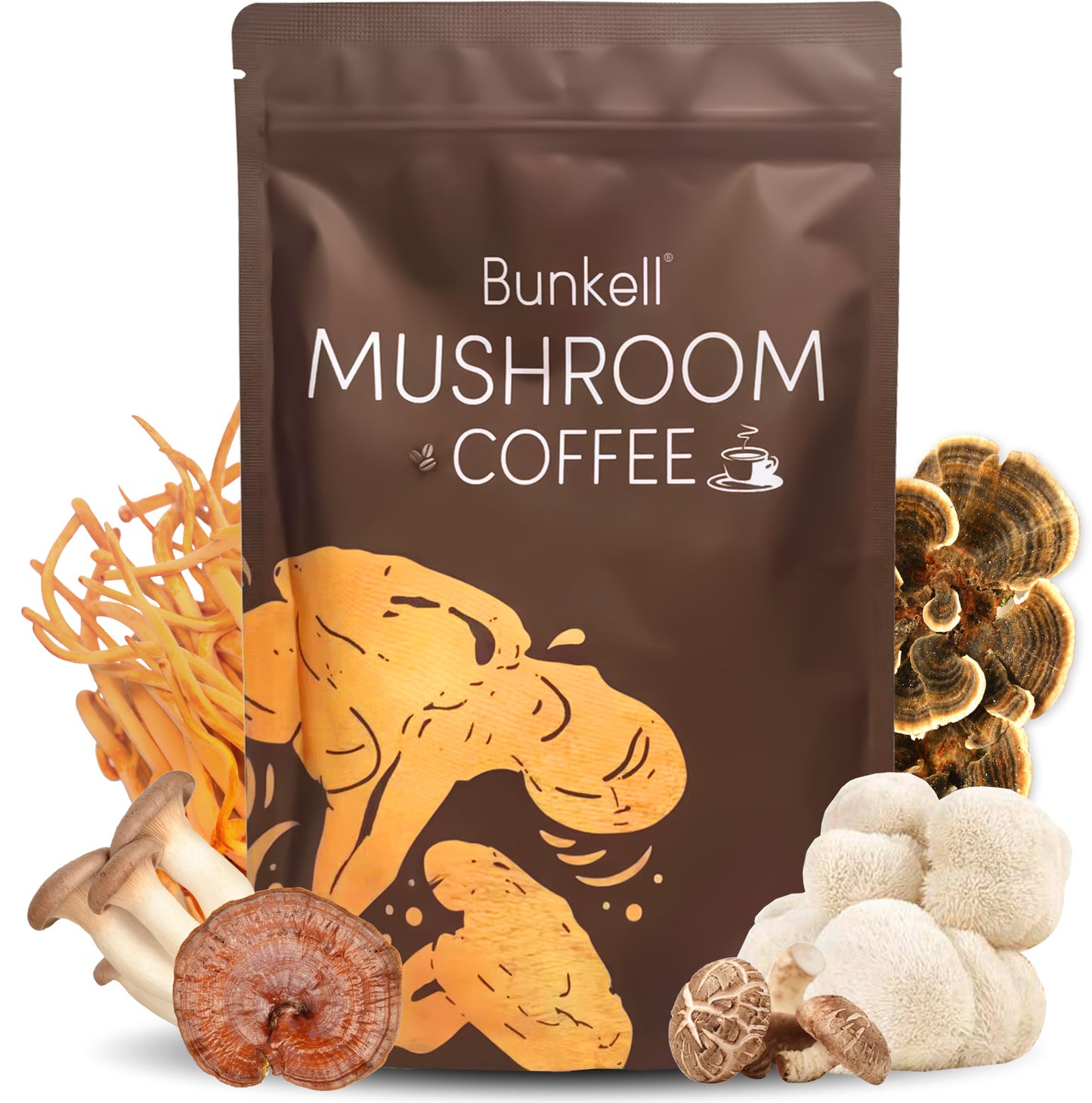 Bunkell 6 Mushroom Coffee Blend – Lion’s Mane & Reishi | 30 Servings