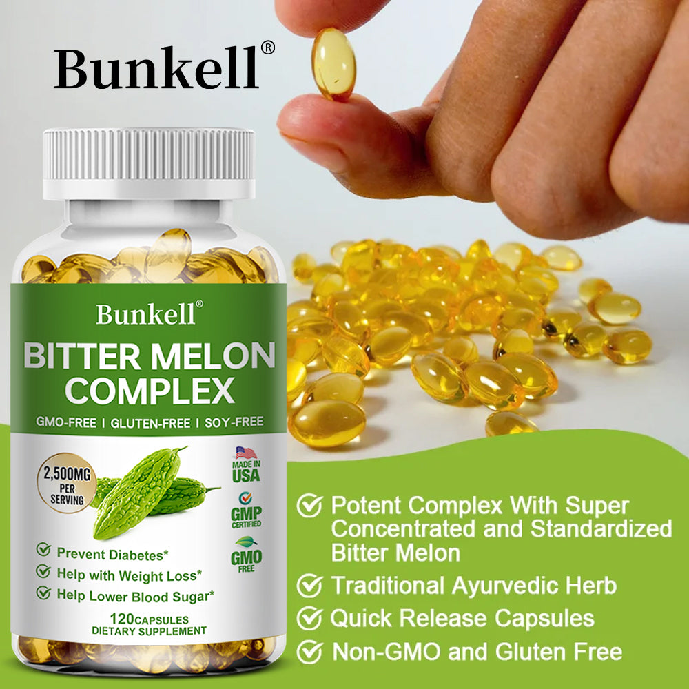 Bunkell® Bitter Melon Complex – 2,500mg Botanical Blend for Metabolic & Wellness Support | 30 / 60 / 120 Capsules