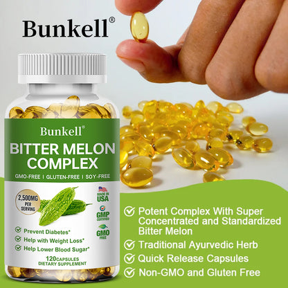 Bunkell® Bitter Melon Complex – 2,500mg Botanical Blend for Metabolic & Wellness Support | 30 / 60 / 120 Capsules