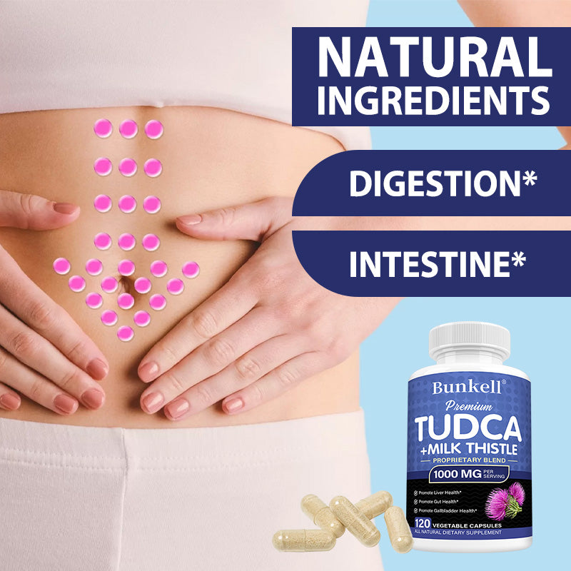 Bunkell® Premium TUDCA + Milk Thistle 1000 mg – Liver & Gut Health Support | 30/60/120 Capsules
