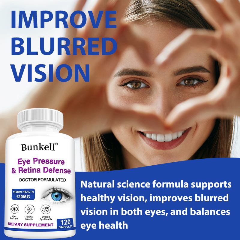 Bunkell® Eye Pressure & Retina Defense 120 mg – Vision & Retina Health Support | 30/60/120 Capsules
