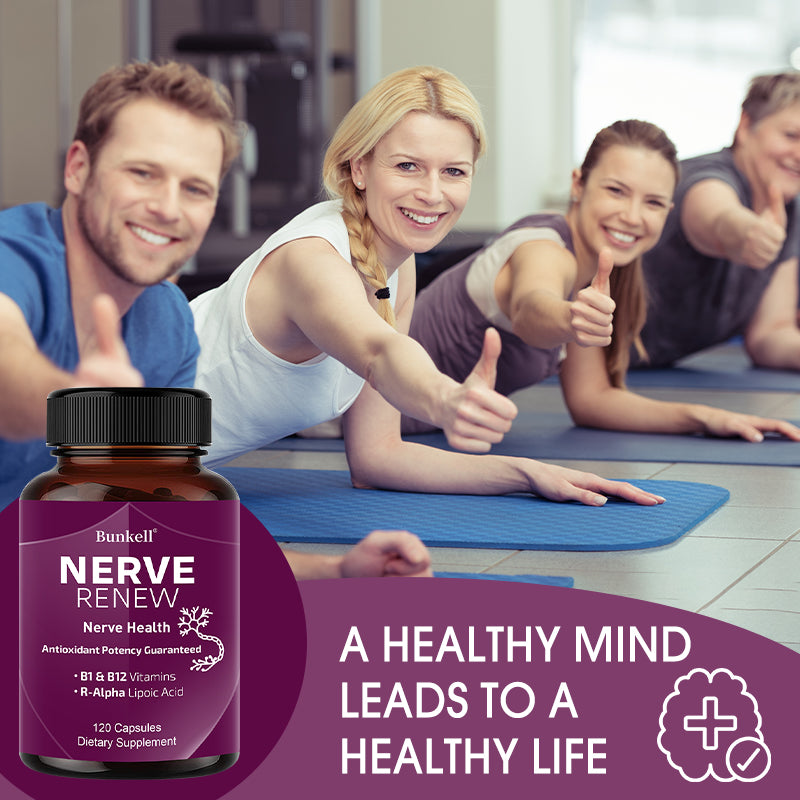 Bunkell® Nerve Renew – B1, B12 & R-Alpha Lipoic Acid for Nerve Health Support | 30 / 60 / 120 Capsules