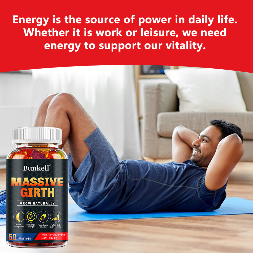 Bunkell Men's Growth & Performance Support | Natural Herbal Blend for Confidence & Stamina