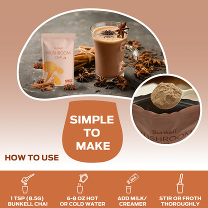 Bunkell Chai Mushroom Blend | 20 Servings
