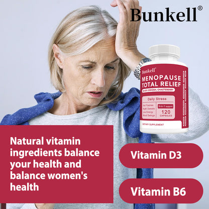 Bunkell® Menopause Total Relief – Black Cohosh & Chasteberry | 30/60/120 Capsules