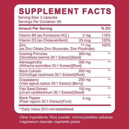 Bunkell® Menopause Total Relief – Black Cohosh & Chasteberry | 30/60/120 Capsules